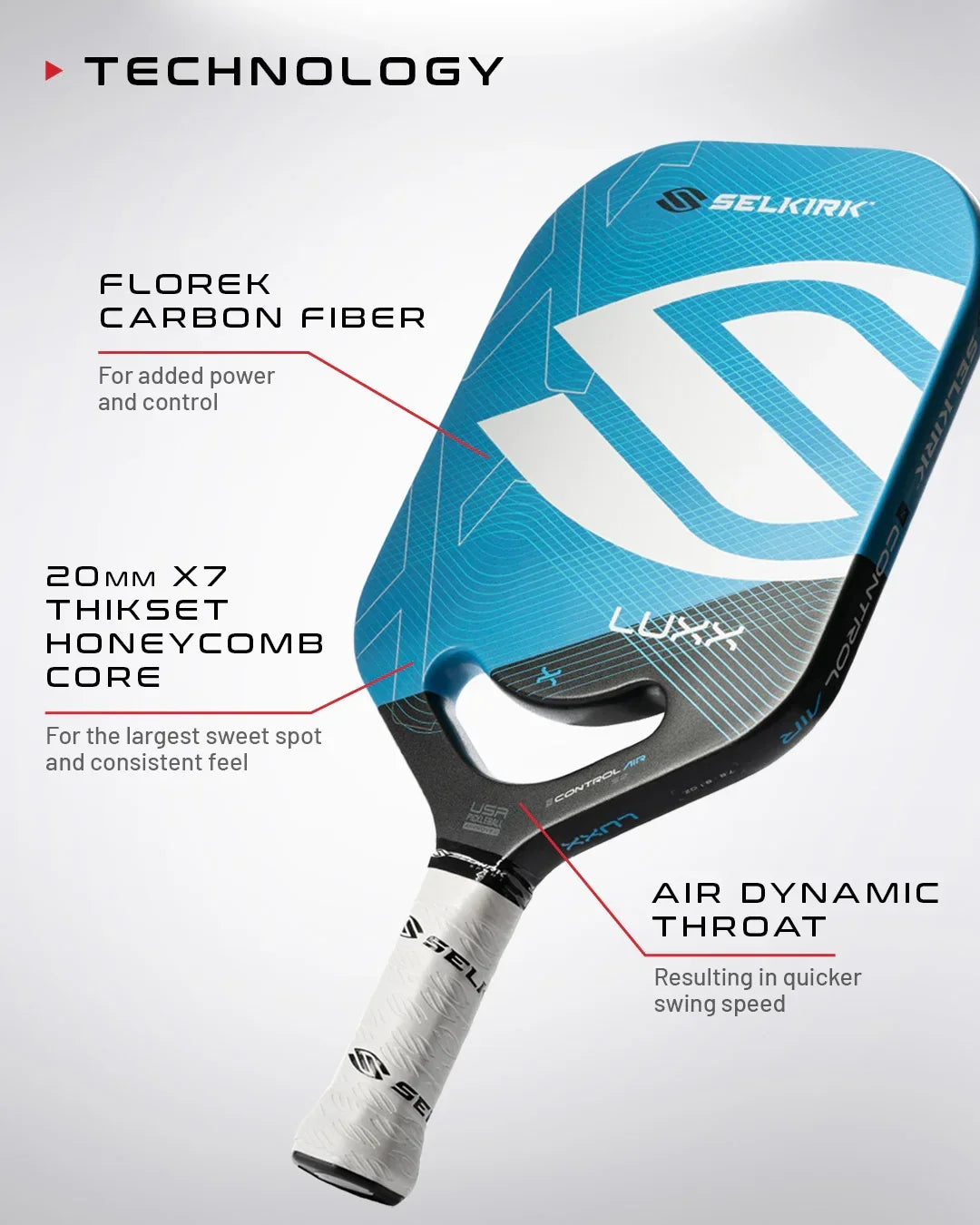 Pickleball Paddle - Carbon Fiber Pickleball Paddle Carbon Fiber Surface Hybrid Paddle Increased Power & Feel USAPA